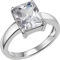Firetti Fingerring Schmuck Geschenk Silber 925 Silberring Cocktailring Ice Cube-Optik, mit Zirkonia (synth)