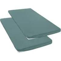 OTTO home Spannbettlaken Topper Basic, in Gr. 90x200, 140x200 oder 180x200 cm, Baumwoll-Jersey, Gummizug: rundum, (2 Stück), Baumwolle, Matratzen bis 8 cm Höhe, Bettlaken, Spannbetttuch, Laken