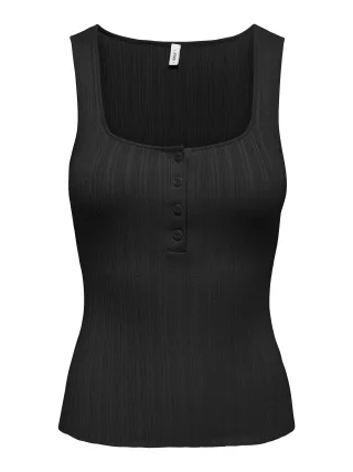 ONLY - ONLBREE SL SQUARE NECK TANK TOP CC KNT Black - Gr. - M