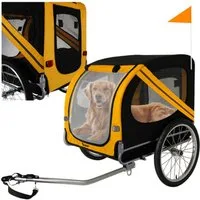 Purlov Fahrradhundeanhänger Fahrradanhänger Transportanhänger Tiertransport, Luftreifen meistert der Anhänger mühelos unebenes Gelände