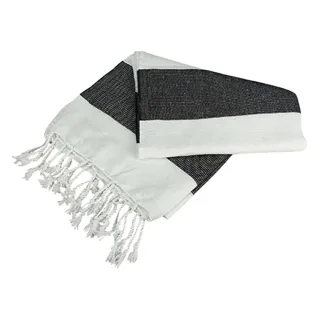 ARTG - "Hamamzz Hamam Antalya" Handtuch, Mit Streifen (Weiß/Schwarz)