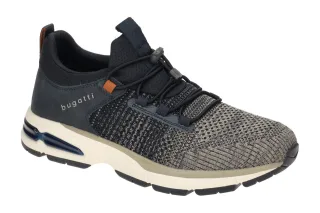 Bugatti 321-AOX60-6969 Herrenschuhe Sneakers taupe grau + dunkelblau | Weich ...