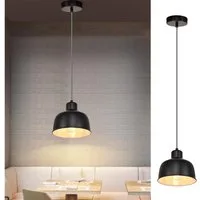 Nettlife Pendelleuchte Schwarz 1/3 Flammig Hängelampe Vintage E27 Hängeleuchte Pendellampe, Höhenverstellbar, ohne Leuchtmittel, für Esstisch Schlafzimmer Esszimmer Küchen Wohnzimmer Hotel Restaurant