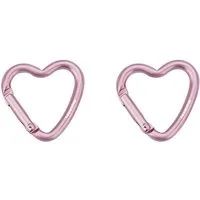Munkees Karabiner Mini Herz-Clip 2er-Set, rosa, (Set, 2 St), kompakt, leicht, Herzform