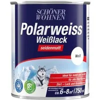 SCHÖNER WOHNEN FARBE Lack Polarweiss Weißlack / 9426, Stoß- und Kratzfest, Vergilbungsbeständig
