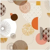 texpot Tischdecke Wachstuch Kreise Äste abwischbar (1-tlg)