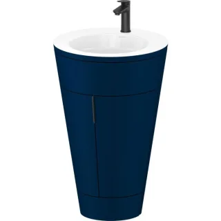 Duravit Starck 1,c-bonded Set S19513OBD980000 Griff Diamantschwarz, Keramik Weiß Matt, bodenstehend, Nachtblau Seidenmatt, 864 x 560 x 605 mm
