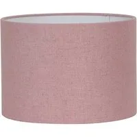 Dirk Davids Leuchten GmbH Lampenschirm Lampenschirm Zylinder in Leinen Rosa 30-30-21cm, Harmonisches Licht