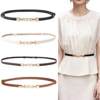 nsihing Taillengürtel Schmaler Taillengürtel für Damen Verstellbarer Retro Dünner Gürtel Klassisch Dekorativen Gürtel für Jeans Hosen Kleider