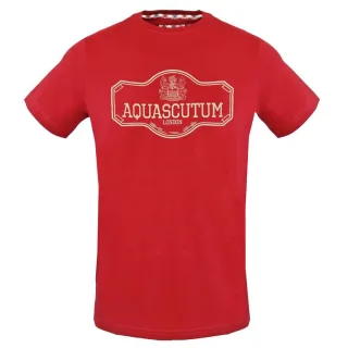 Aquascutum Schild Post Logo Rotes T-Shirt