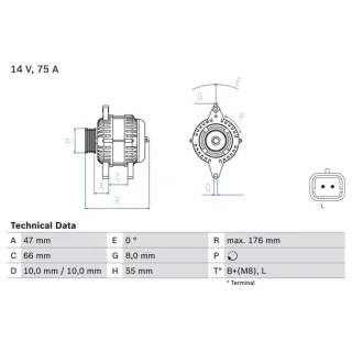 Bosch Lichtmaschine Dacia Opel Renault 0986042191