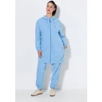 Ulla Popken Sweatjacke Sweatjacke Zierpaspel Oversized Kapuze