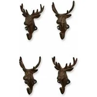 Mirabeau Dekohaken Haken 4er Set Deer antikbraun