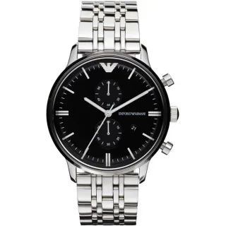 Emporio Armani AR0389 Chronograph Silber Uhr