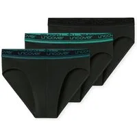 uncover by SCHIESSER Rioslip Uncover Cotton (3er Pack) ohne Eingriff, elastisch, Single Jersey-Qualität, Logo-Bund