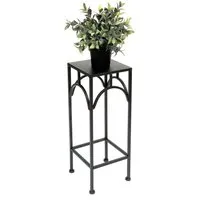 DanDiBo Blumenhocker Metall Schwarz Eckig 50 cm Blumenständer 96132 S Beistelltisch