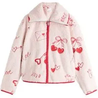 Next Fleecejacke Borg-Fleece mit durchgehendem Reißverschluss (1-St)