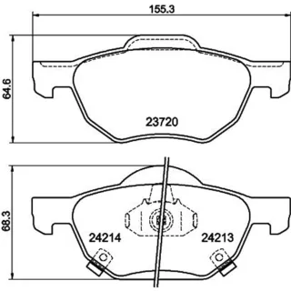 Hella Bremsbel?ge vorne Honda Accord 7