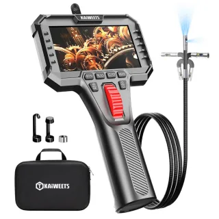 EU KAIWEETS KBA02 PRO Dual Lens Articulating Borescope Camera 210° Bi-Directional Probe 0.25 Inch 1080P IPS Screen IP67