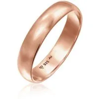 Elli Fingerring Basic Trauring Verlobung 925 Silber vergoldet