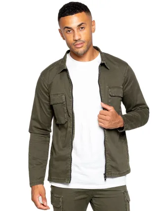 Enzo | Herren Cargo Überhemd Jacke