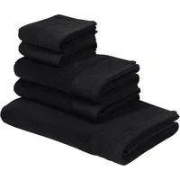 Bruno Banani Handtuch Set Robby, Premium Handtücher, 500 gr/m², 100% Baumwolle, Frottier (Set, 5-St), Duschtücher, Handtücher, Gästetücher, Set, 5-tlg, 5 Jahre Garantie