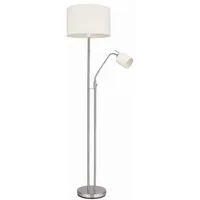 GLOBO LIGHTING Stehlampe, Leuchtmittel nicht inklusive, Stehleuchte Wohnzimmer sandfarben Deckenfluter mit Leselampe Stehlampe