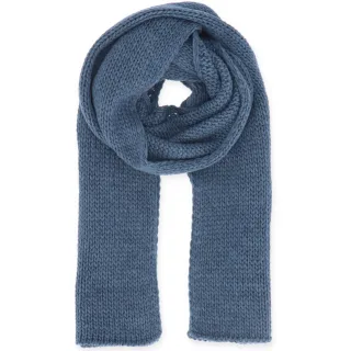Halsüberkopf Accessoires - 180x35 Schal glatt gestrickt blau - Gr. - OS