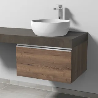 Sanipa Waschtischunterbau mit Auszug 2morrow (L2321) 340x600x520 Eiche-Tabak L232150