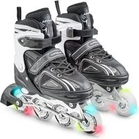 Apollo Inlineskates Größenverstellbare Inliner für Kinder Super Blades LED, Inliner verstellbare Größe, mit leuchtenden LED Wheels