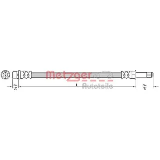 Metzger Bremsschlauch vorne Citroen Berlingo Volvo C30 C70 S40 V50