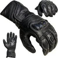 PROANTI Motorradhandschuhe PROANTI Motorradhandschuhe Racing Leder Motorrad Handschuhe schwarz