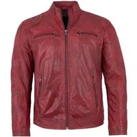 Maddox Lederjacke Alessio MADDOX - Herren Lederjacke Lammnappa dunkelrot