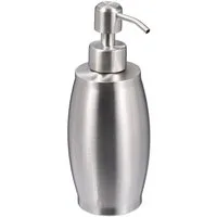 relaxdays Seifenspender Edelstahl 350 ml, silber