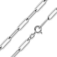 Materia Silberkette Damen Silber Ankerkette weit Chain-Design 3mm K23, 925 Sterling Silber