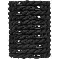LuxusKollektion Haargummi 12er Pack Schwarze Geflochtene Elastische Haargummis für Damen