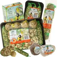 Dehner Natura Premium Wildvogelfutter Spezial-Snackmix, 6-teiliges Set, Kraftfutter für: Wildvogel, Gartenvögel, energiereich, hochwertiges Vogelfutter