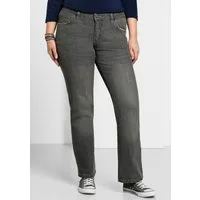 Sheego Bequeme Jeans Bootcut-Jeans in 5-Pocket-Form, mit Used-Effekten