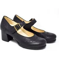 Claudio Nero Noite Komfort Pumps aus Glattleder mit Wechselfußbett Pumps