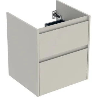 Geberit Ersatzteile Unterschrank für Möbelwaschtisch, 2 Schubladen B:55cm, sandgrau matt, 246350DB1 246350DB1