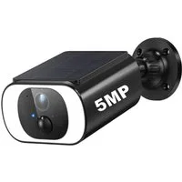 Topcony Überwachungskamera 5MP FHD Überwachungskamera Aussen Akku mit Solarpanel (Überwachung, Innenbereich Sicherheit, Aussen, Außenbereich Sicherheit, Innenbereich, Außenbereich, 100% Kabellose Kamera Überwachung Aussen Solar Flutlicht, 1-tlg., 2-W