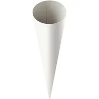 Heyda Schultüte Schultüte Rohling fertig geformte Spitztüte 35cm weiß