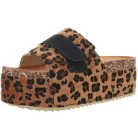 Ital-Design Bequeme Plattformsandalen für den Sommer Plateausandaletten (89319266) Flach Pantoletten in Braun