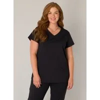 Base Level Curvy V-Shirt mit Stretch