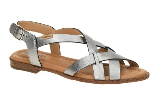 Pikolinos W0X-0556CL lead ALGAR Damen Sandalette Silber-Grau Blockabsatz