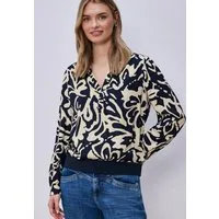 STREET ONE Langarmbluse mit All-Over Print
