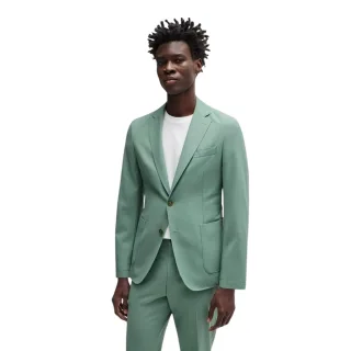 Boss - Blazer für Herren, Hals Kerbe (Grün)