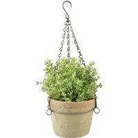esschert design Übertopf Topf hängend L Blumenampel Terracotta Garten Hängetopf Terrasse Metall