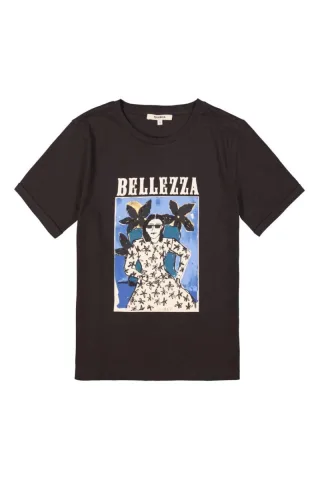 Garcia - T-Shirt mit Frontprint grau - Gr. - XS