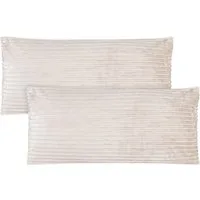 Aspero Kissenbezüge 2 Kissenbezüge aus Streifen-Flanell 40x80 cm, Kopfkissen aus hautsympathischem Material